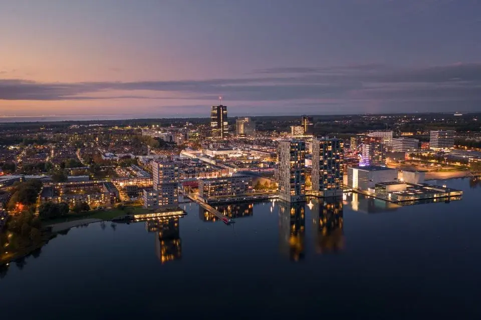 De skyline van Almere
