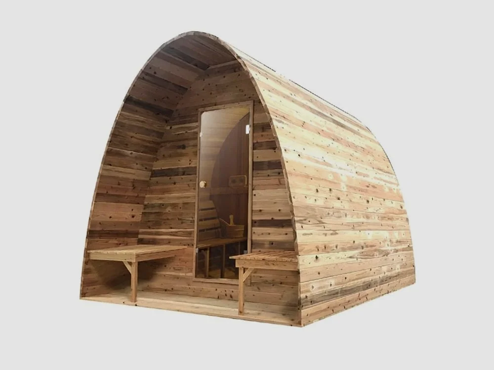 Sauna Pod Knotty Red Cedar